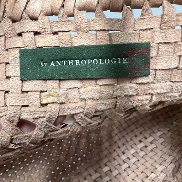 NWT Anthropologie Shira Woven Leather Tote Bag - Picture 10 of 15